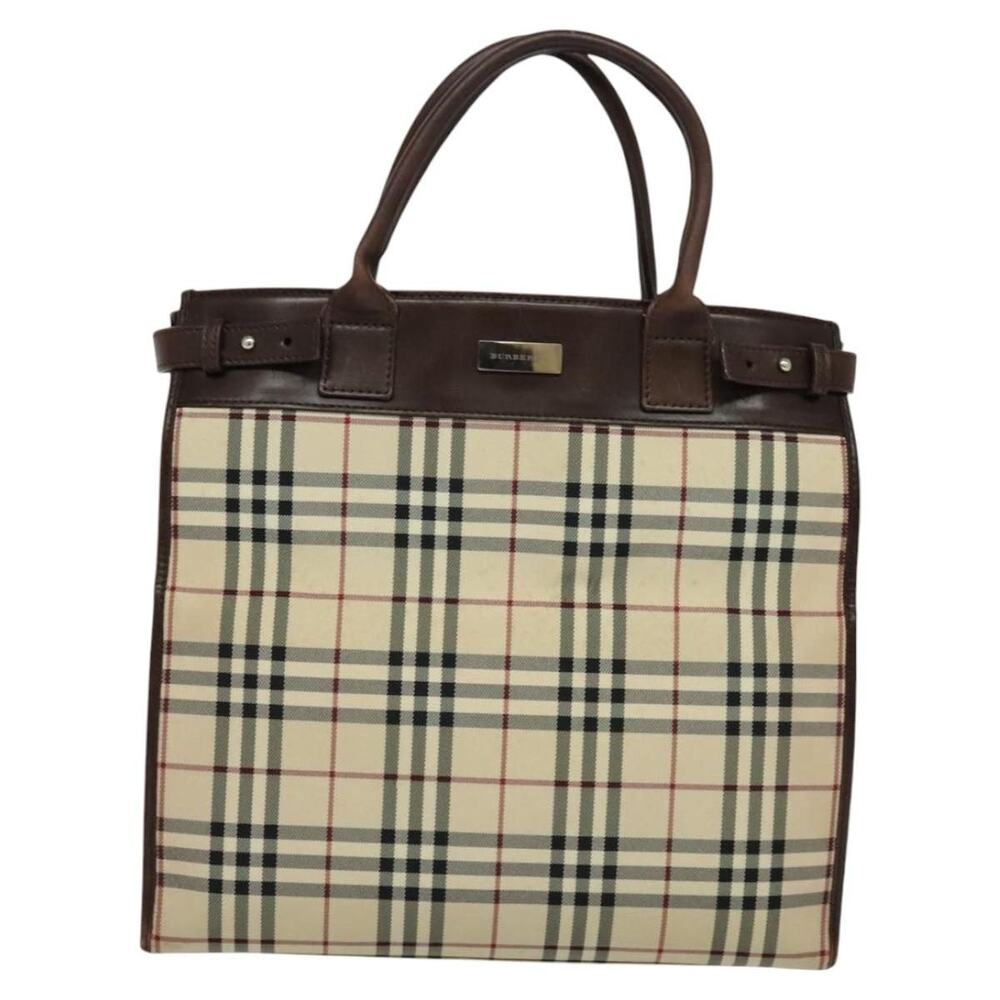 Burberry Nova Check Canvas Handbag Beige